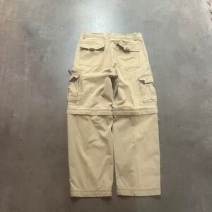 Y2K old navy mens tan‎ baggy utility cargo pants skater wide leg 33